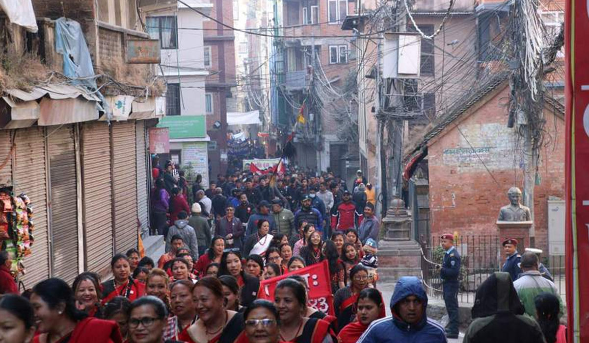 आज योमरी पुन्ही अर्थात् ज्यापु दिवस मनाइँदै, वसन्तपुरमा ज्यापु दिवसको र्‍याली