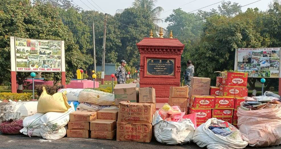 सशस्त्र प्रहरीद्वारा चोरीपैठारीका सामान बरामद