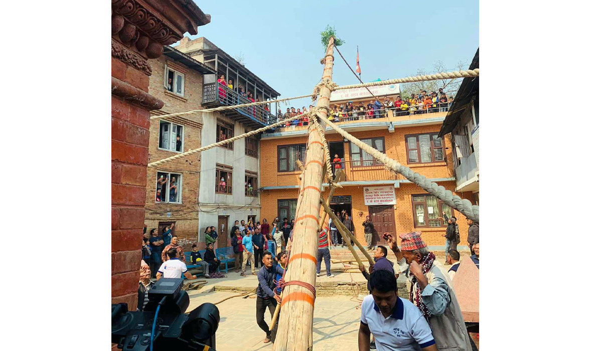 बिस्का जात्रामा हात नभएको लिंगो उठाइयो