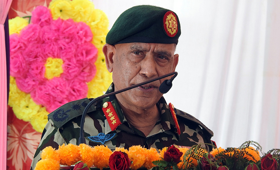 देशमा ठूलो सुरक्षा चुनौति छैन : प्रधान सेनापति शर्मा