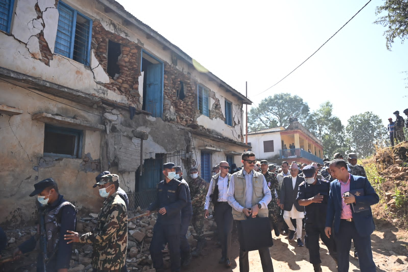 राष्ट्रपति पौडेल भूकम्प प्रभावित क्षेत्र जाजरकोटमा