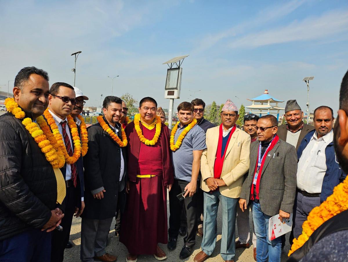 नेपाल भ्रमणमा आएका भारत-क्यानडा चेम्बरका प्रतिनिधिलाई लुम्बिनी कोषका उपाध्यक्षले गरे स्वागत