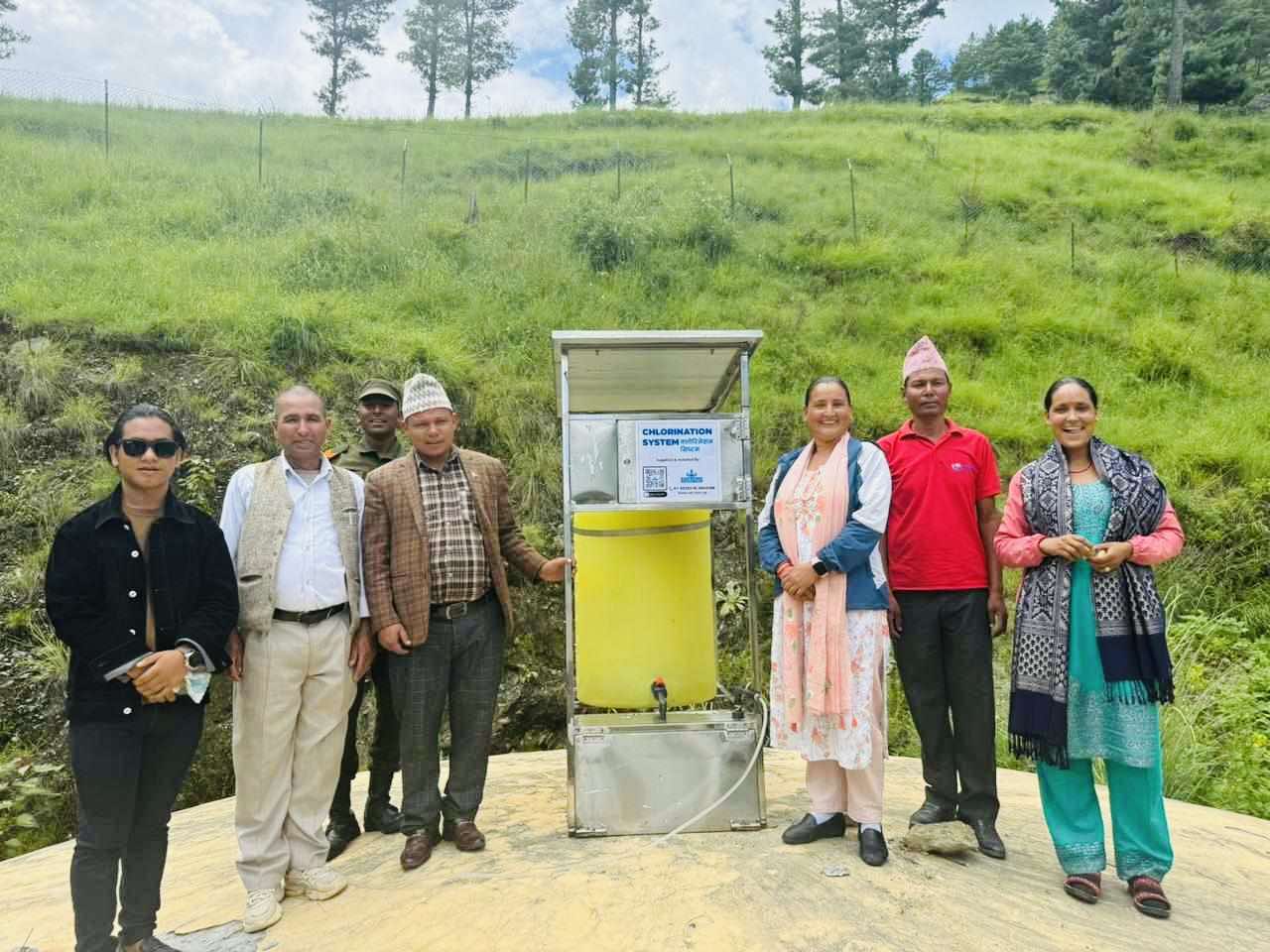 गमगढीको खानेपानीमा शुद्धिकरण मेसीन जडान