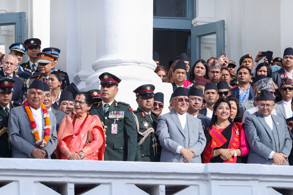 राष्ट्रपति र प्रधानमन्त्रीद्वारा इन्द्रजात्राको अवलोकन