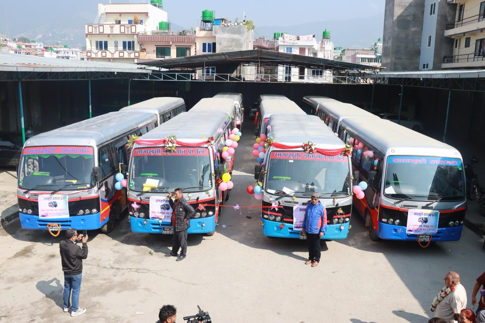 सामाखुसी यातायातद्वारा सात करोड लगानीमा १५ बस सञ्चालन